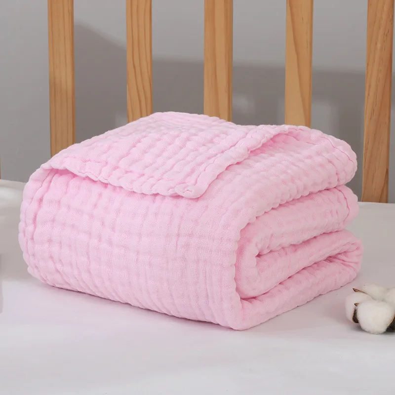 Пеленальное Одеяло из муслина Nweborn; детское Пеленальное Одеяло; детское одеяло для новорожденных; Muselina Bebe Algodon Manta Bebe Recien Nacido - Цвет: Pink