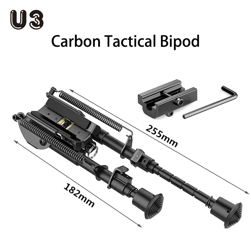 Углеродная Тактическая Винтовка U3 с поддержкой Bipod Fiber 6 ~ 9 дюймов штатив для