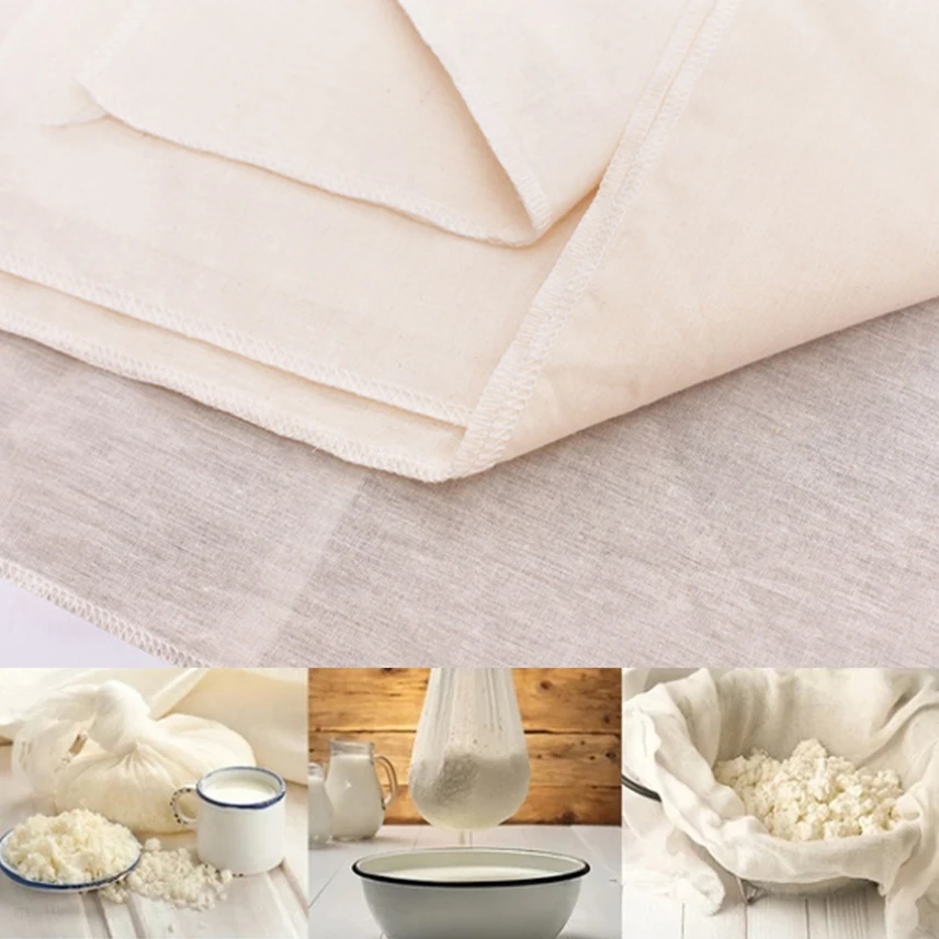 Description Picture 5 of itemCotton Gauze Tofu Cheese Filter Cloth Muslin Cheesecloth Butter Milk Coffee Filter Net Reusable Filtration Strainer Kitchen Tool