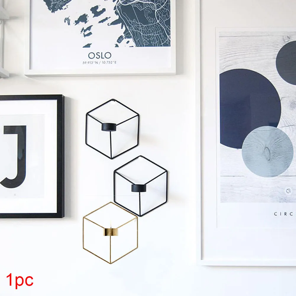 Подсвечник Подсвечники Tealight в скандинавском стиле настенный домашний декор бра геометрические 3D украшения