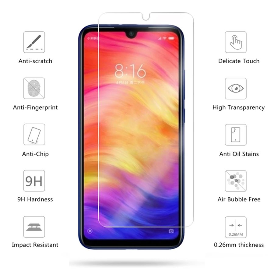 Ksiomi redmi note 7 Защитное стекло для xiaomi remi note7 glas закаленное не Защитное стекло для экрана xaomi redmi note7 xiami xiomi