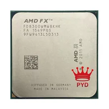 Procesador de CPU de ocho núcleos, paquete de procesador AMD de 3,3 GHz, cache de 8M, socket AM3 + 95W modelo FX8300