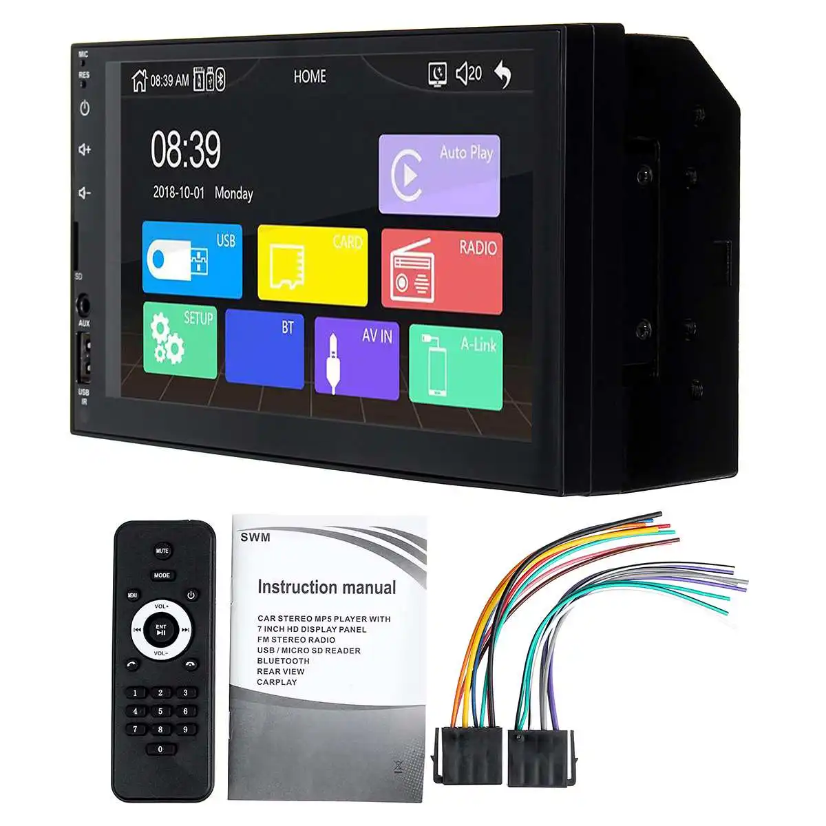 2 Din " HD Авто радио Mp5 плеер Мультимедиа gps аудио стерео, сенсорный экран bluetooth Navi wifi MP5 AUX для IOS Androiod
