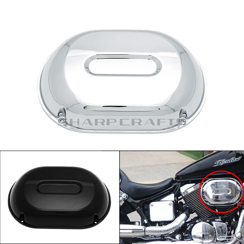 Крышка фильтра для мотоцикла хромированная крышка HONDA SHADOW SPIRIT VT750 DC 2001 2007 BLACK WINDOW