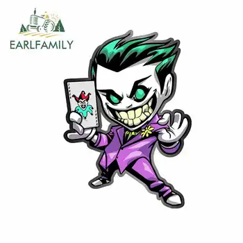 

EARLFAMILY 13cm x 13cm For The Joker Motorcycle Car Bumper Window Stickers Graffiti Sticker Vinyl Material DIY occlusion Scratch