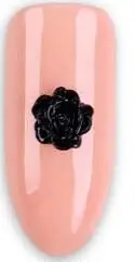 black-100pcs 100 шт, 6 мм, для дизайна ногтей, розы, цветок из смолы, хрустальные стразы для украшения ногтей, 3D, очаровательные камни, акриловые шпильки с плоской задней стороной, цветок - Цвет: black-100pcs
