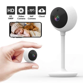 

ET 1080P HD Wireless Mini WiFi Camera Home Security IP Camera Night Vision Motion Detection 2 Way Talking Baby Security Camera