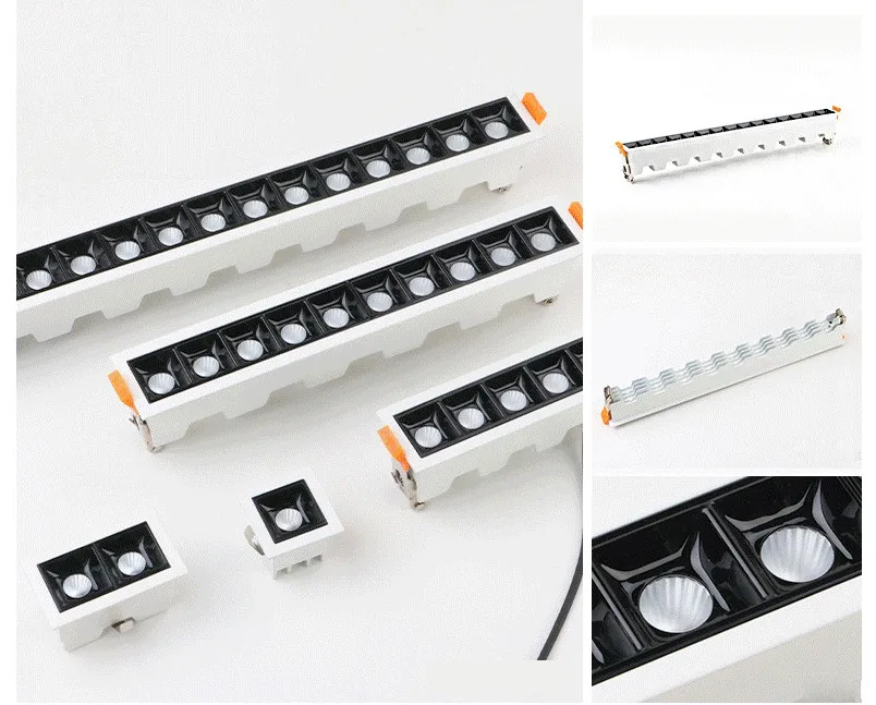 Dimmable LED Downlight Spot Light line light bar creative linear long strip CRI>85 living room corridor light Recessed Light