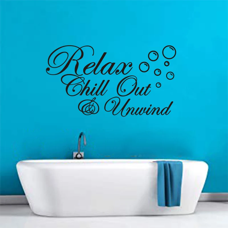 Chill Bathroom Wall Art Vinyl Decal Sticker Unwind Relax