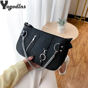 

2020 Casual Underarm Bag Designer Women Handbag Female PU Leather Shoulder Bag Lady Travel Small Underarm Chain Hobo Armpit Bags