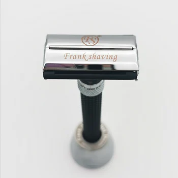 

Frank Shaving-Adjustable Butterfly Double Edge Safety Razor Matte Chrome Color+Razor base
