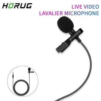 

3.5mm Phone Microphone Clip-on Lapel Lavalier Audio Mic Wired Recording Microphone For Phone Recording Computer Laptop Tablet