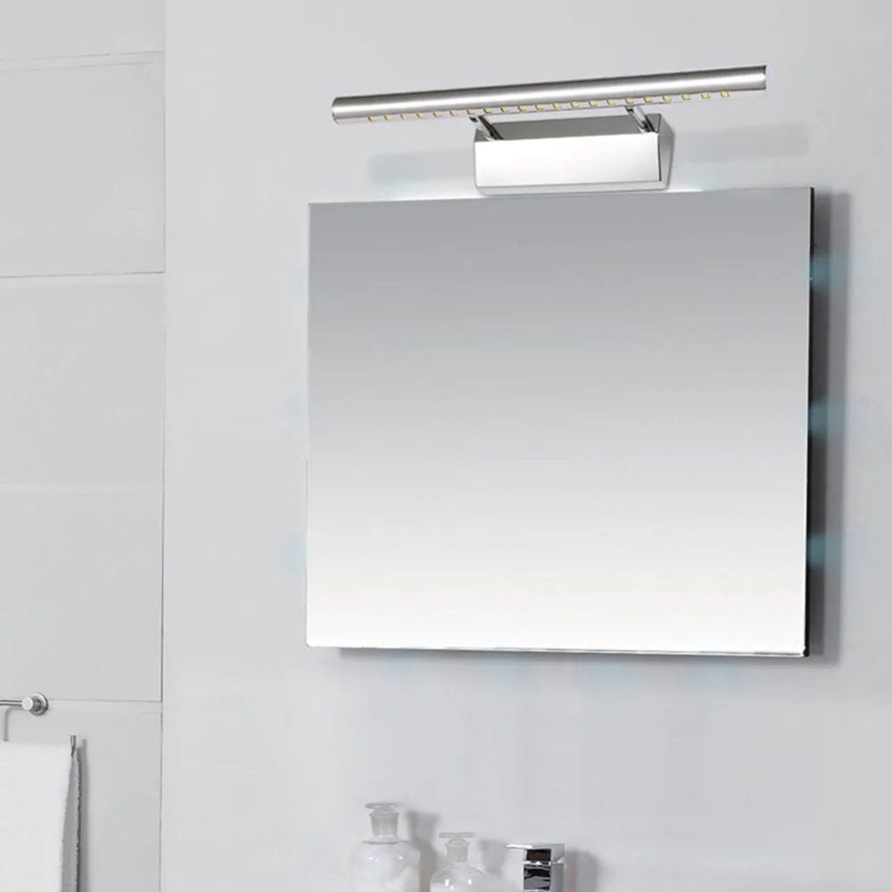 Дизайн, современные светодиодные зеркальные фары, декор для ванной комнаты, теплый белый/белый свет, настенные светильники для дома, созерцание, зеркальная лампа
