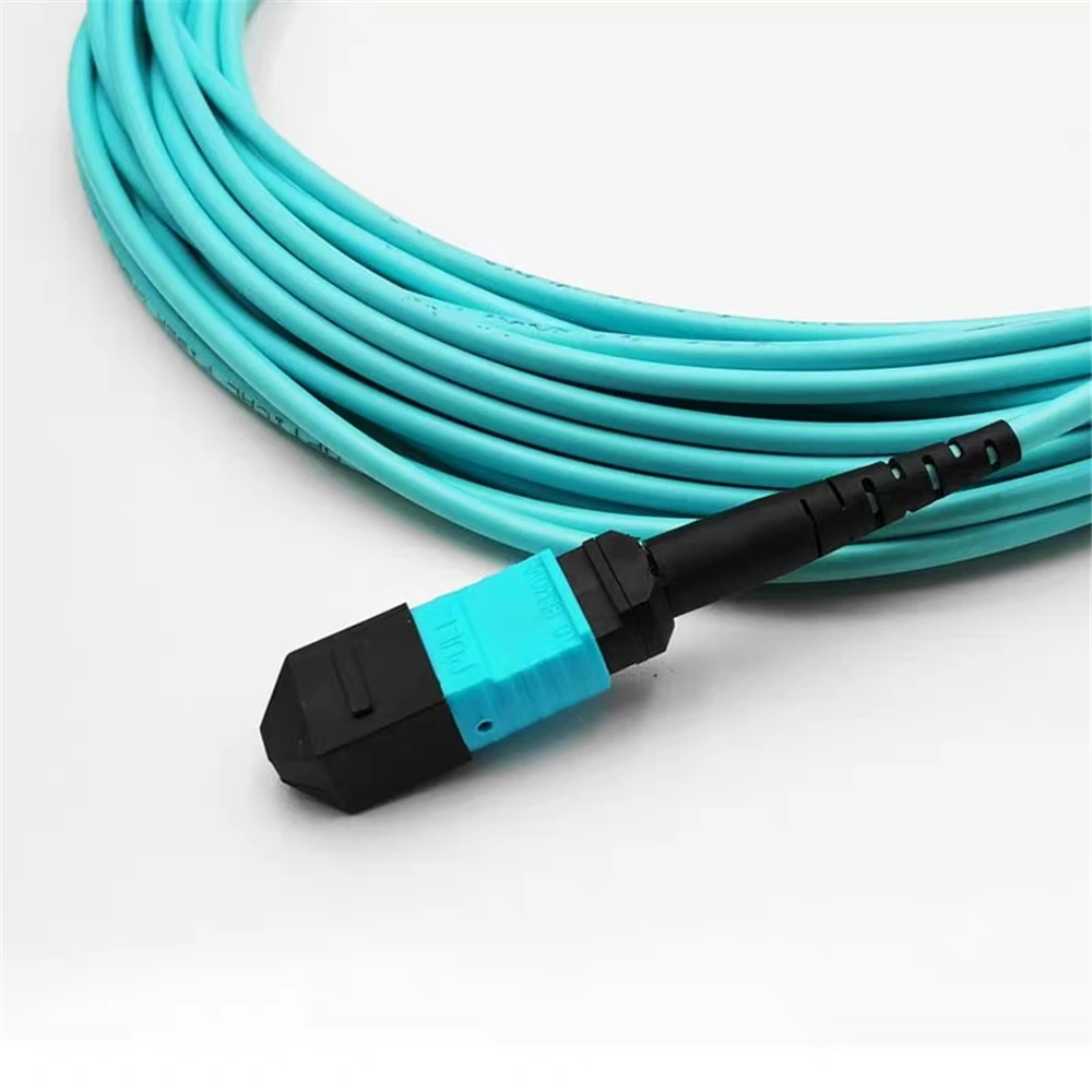 8 core MPO patchcord OM3 женский MTP-4DLC 1 3 5 10 15 м волокно breakout MTP Тип B 8 core OM3 ftth джемпер оптический патч-провод ELINK