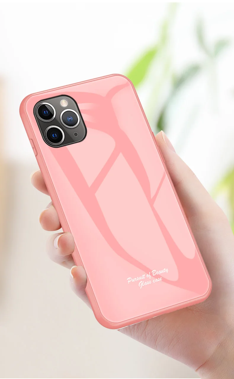 100 шт./лот стекло Макарон+ TPU Цветной корпус задняя крышка чехол для iphone 6 7 8 X XS XR XS Max 11 Pro Max Новинка чехол