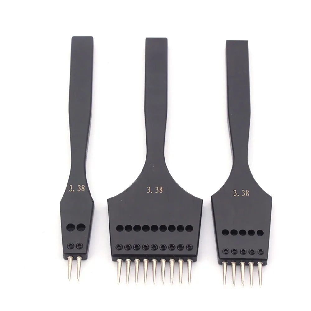 Leather Punch tool Sharp Head Replaceable Pricking Iron Removable Round Hole Punch Leather Craft Chisel 4 Size Available