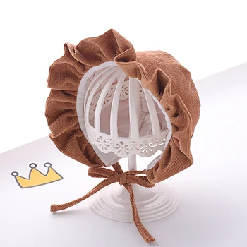 

Baby hat spring and autumn thin sun hat newborn girl princess lace at
