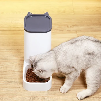 

PP Home Gravity Water Station Small Animals Dogs Cats Food Dispenser Large Capacity Detachable Pet Automatic Feeder Container