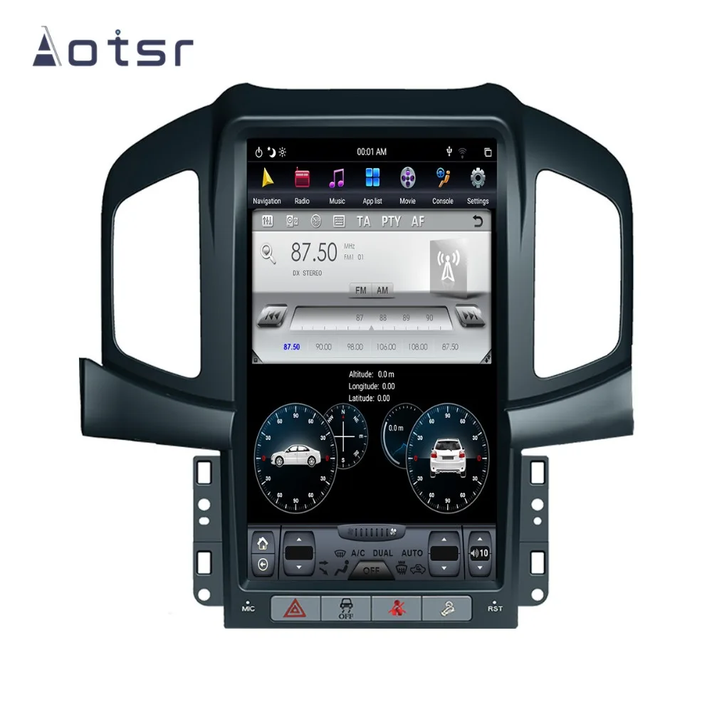 Sale Android 8.1 4G+64GB Tesla style Car GPS Navigation DVD Player For Chevrolet Captiva 2013-2017 Auto stereo multimedia player unit 8