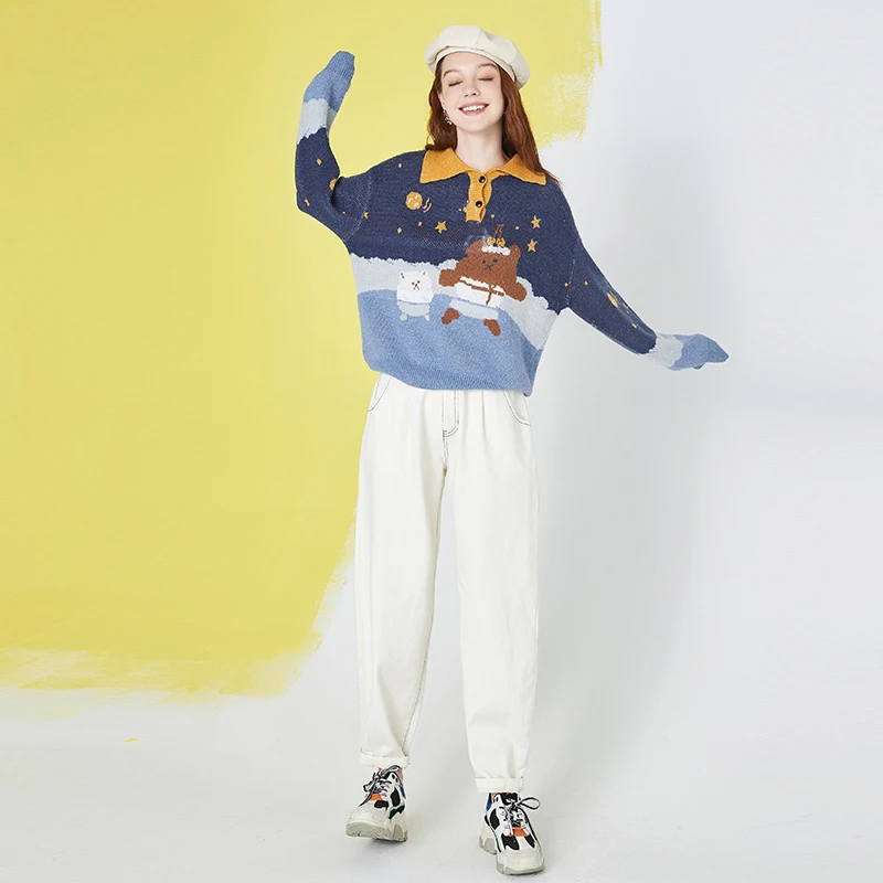 ARTKA 2020 Autumn New Women Sweater Cute Polo