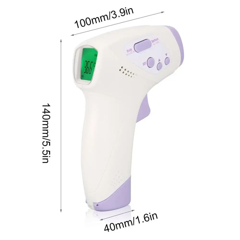

Non-contact infrared human body thermometer Plastic Hand-held Digital Thermometer Temperature Measurement Meter