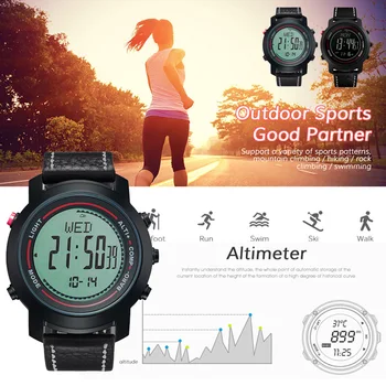 

MG01 Outdoor Sports Smart WatchWristwatches Compass Altimeter Barometer Leather Band Fashion Outdoor Watches Clock Relogio