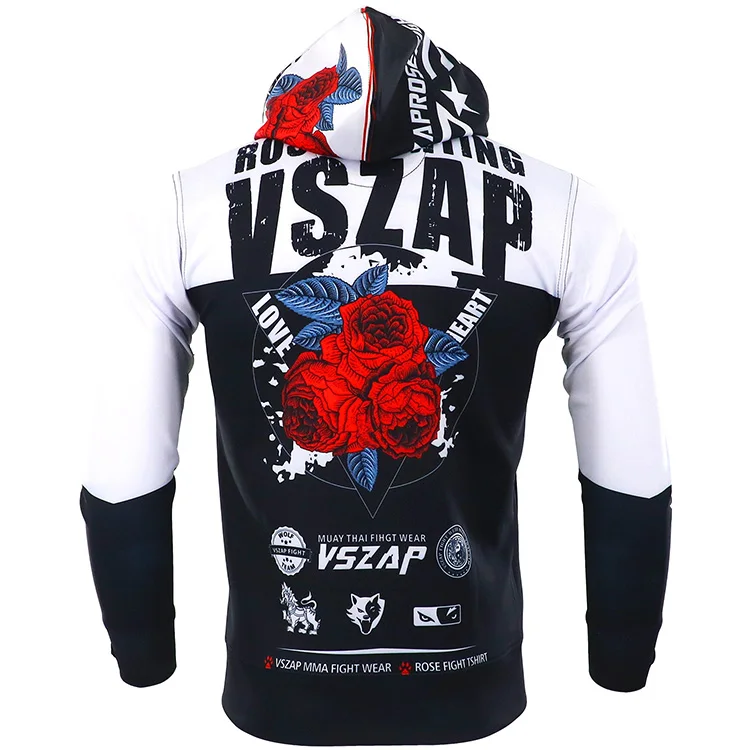VSZAP мужская толстовка с длинным рукавом Xxxtentacion толстовки MMA фитнес беговые толстовки с розовым принтом стрейч черная толстовка с капюшоном