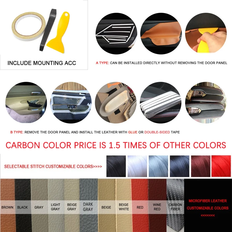 Car Interior Door Armrest Panel Cover Microfiber Leather For VW Golf 5 MK5 Jetta 2005-2010 4pcs armrest panel cover