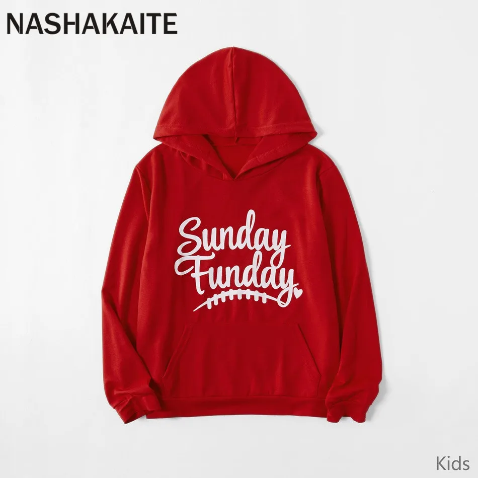 NASHAKAITE Mommy and me/одежда с принтом в виде букв; толстовки с капюшоном; коллекция года; осенний свитер; одежда для мамы и дочки; одинаковые комплекты
