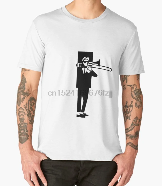 Printed Men T Shirt Cotton tshirts O-Neck Short-Sleeve Walt Jabsco Ska Trombone Women T-Shirt |