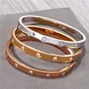 Stainless Steel Cuff Bracelets Bangles For Women Fashion CZ Charm Women Bangle Jewelry Accessories Crystal Bracelet lover Gift 4