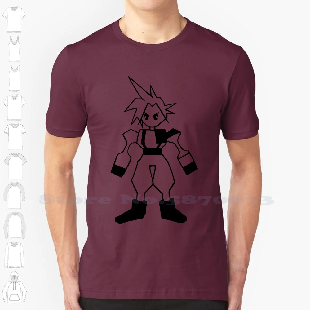 Final Fantasy Vii Retro Cloud T Shirt (Tattiche, Zodiaco, Mondo, Viii , Ix , X , Xv ) Fashion Style
