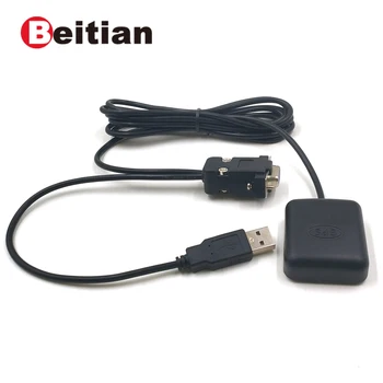 

BEITIAN DB9 female+USB male connector RS-232 GNSS GPS GLONASS receiver,9600bps,NMEA-0183,4M FLASH,BN-82DU