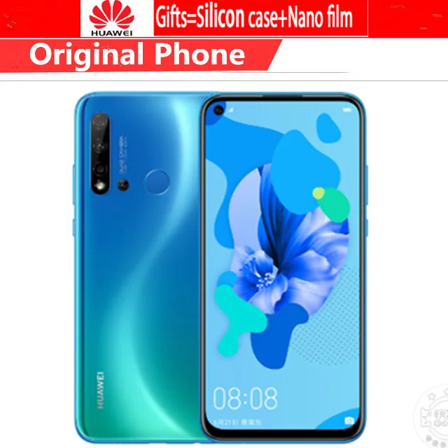 

HuaWei Nova 5i Mobile Phone Kirin 710 Android 9.0 6.4" Full Screen 5*Cameras Fingerprint OTG 8GB RAM 128GB ROM Call Recorder