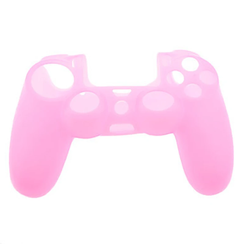 Силиконовый чехол, защитный чехол для PS4 Pro, тонкий контроллер, противоскользящий мягкий резиновый чехол для sony playstation Dualshock 4 - Цвет: Pink