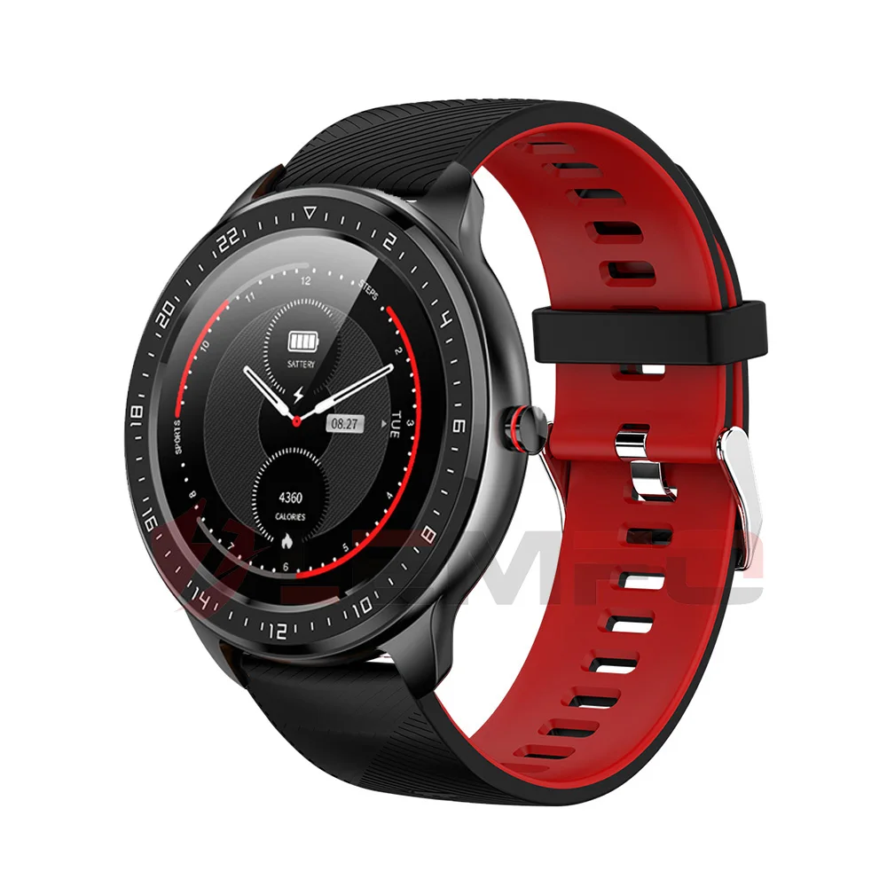 red Новинка, Смарт-часы, IP67, водонепроницаемые, пульсометр, Мониторинг Артериального давления, LEMFO, умные часы, фитнес-трекер для мужчин и женщин, подарок - Цвет: red