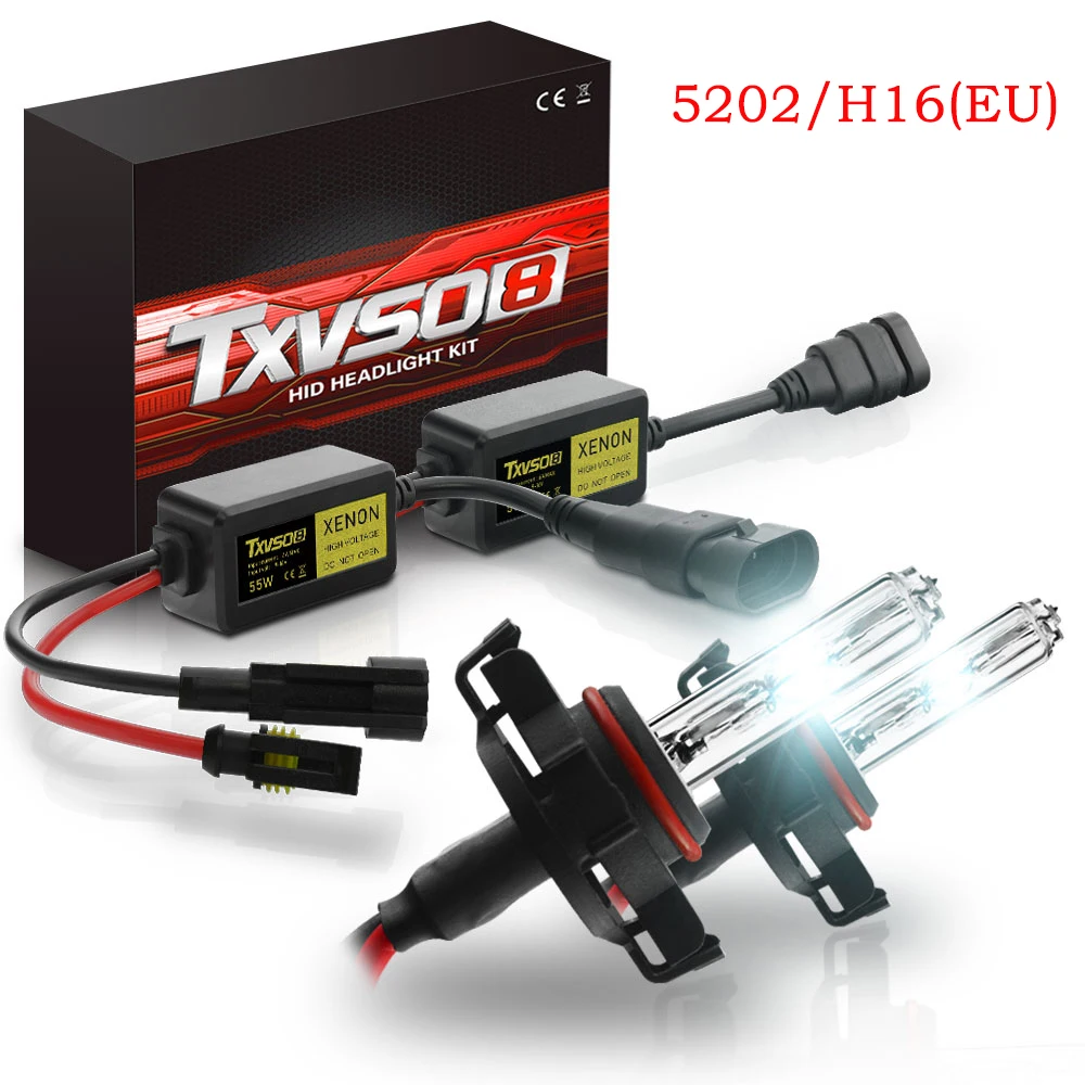 Комплект ксеноновых автомобильных фар TXVSO8 5202 H16 (ЕС) 2 шт. 55 Вт HID лампы с тонким