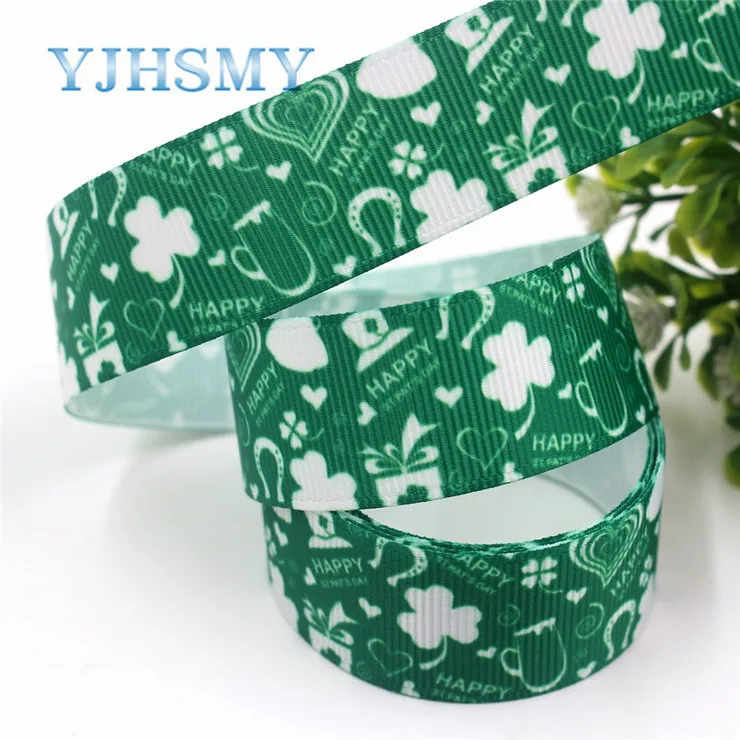 YJHD 0007 22 мм 10 ярдов Рождественская печатная лента grosgrain дизайн упаковки, DIY аксессуары материалы ручной работы - Цвет: 5