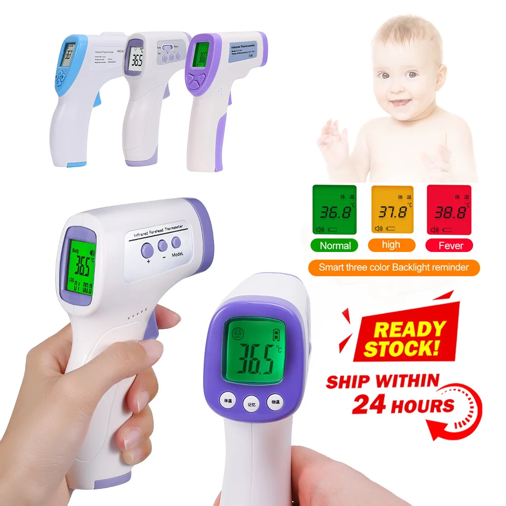 

Digital Thermometer Infrared Baby Adult Forehead Non-contact Infrared Thermometer LCD Backlight Termometro Infravermelho