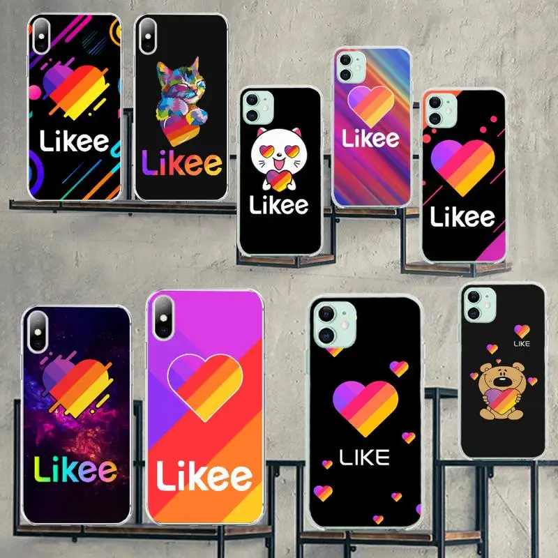 NBDRUICAI likee Модный чехол с приложением черный мягкий для телефона iPhone 11 pro XS MAX 8 7 6 6S