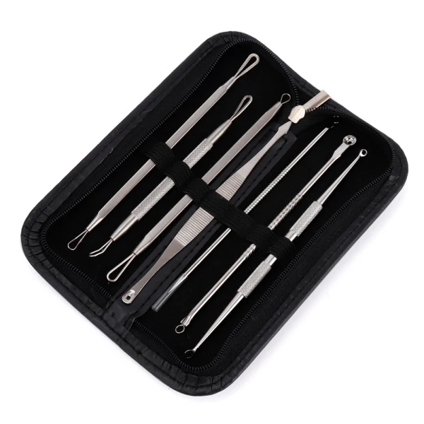 7 Pcs 8 шт. инструмент для удаления черных точек иглы очищающее средство для пор вакуум Комедон прыщи дефект экстрактор красота акне Инструменты для удаления - Цвет: 7 Pcs