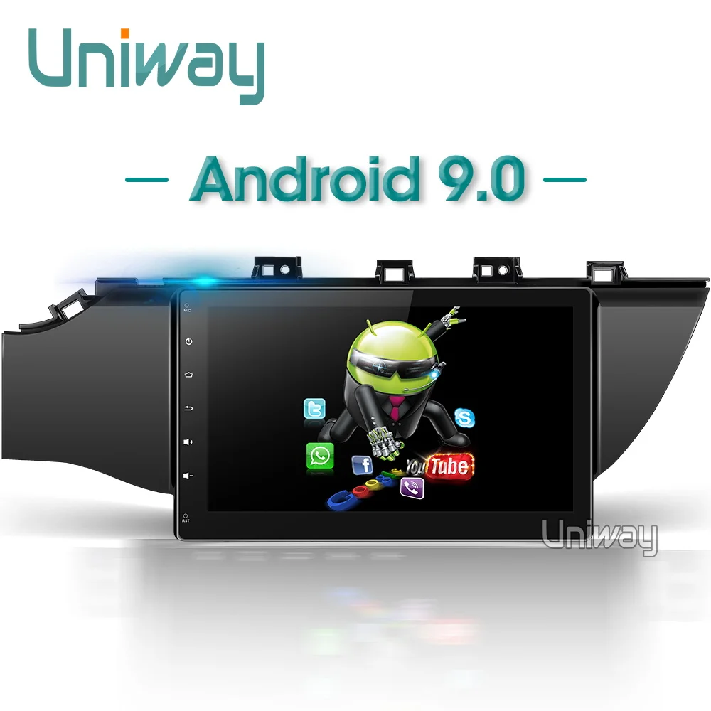 Uniway A17K21071 2G+ 3 2G DSP android 9,0 автомобильный dvd для kia k2 rio мультимедийный автомобильный Радио gps навигация стерео плеер