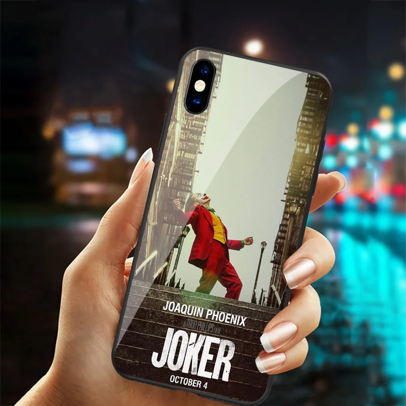 Joker Joaquin Phoenix чехол из закаленного стекла для телефона для iphone X XR XS MAX 11 pro 6 6S 7 8 plus samsung s8 s9 s10 plus note 8 9joker