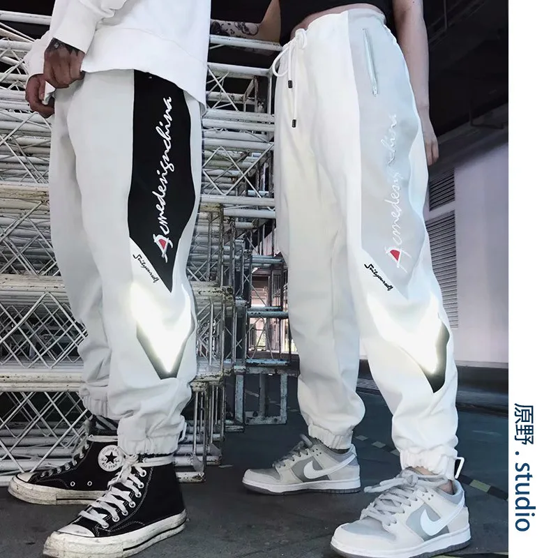 

Spring INS Super Fire Hip Hop Hiphop Pants Men's Korean-style Trend Loose-Fit Collusion Couples Capri Ankle Banded Pants