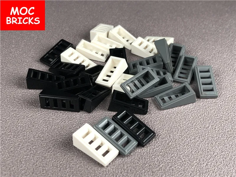 10 шт./лот MOC склон 18 2x1x2/3 с 4 слотами подходит для 61409 DIY образовательные