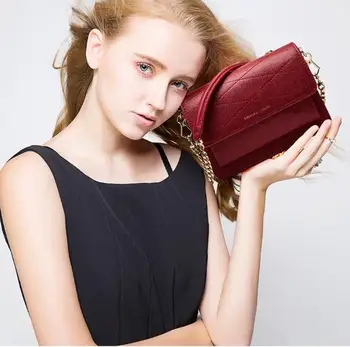 

2019 New Kaleidoscope limited sense style style bag fashion texture chain oblique satchelAAA55