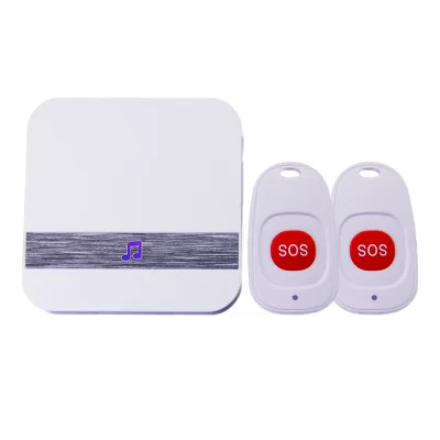 1Set Wireless Transmitter Receiver Personal alarm for Wireless help Home Care Alert Calling System SOS Call For Elderly Pregnant video intercom system with door release Door Intercom Systems