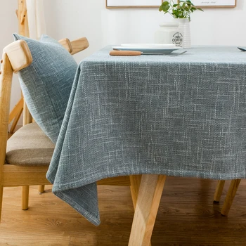 

Solid Color Dining Wedding Party Table Cloth Rectangular Round Squre Cotton Linen Table Cover Beige Pink Grey Blue Tablecloth