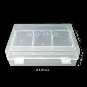 

Clear Plastic Storage Box Display Collection Case Protector Organizer for 48pcs 40mm / 45pcs 46mm Direct Fit Coin Capsule Holder