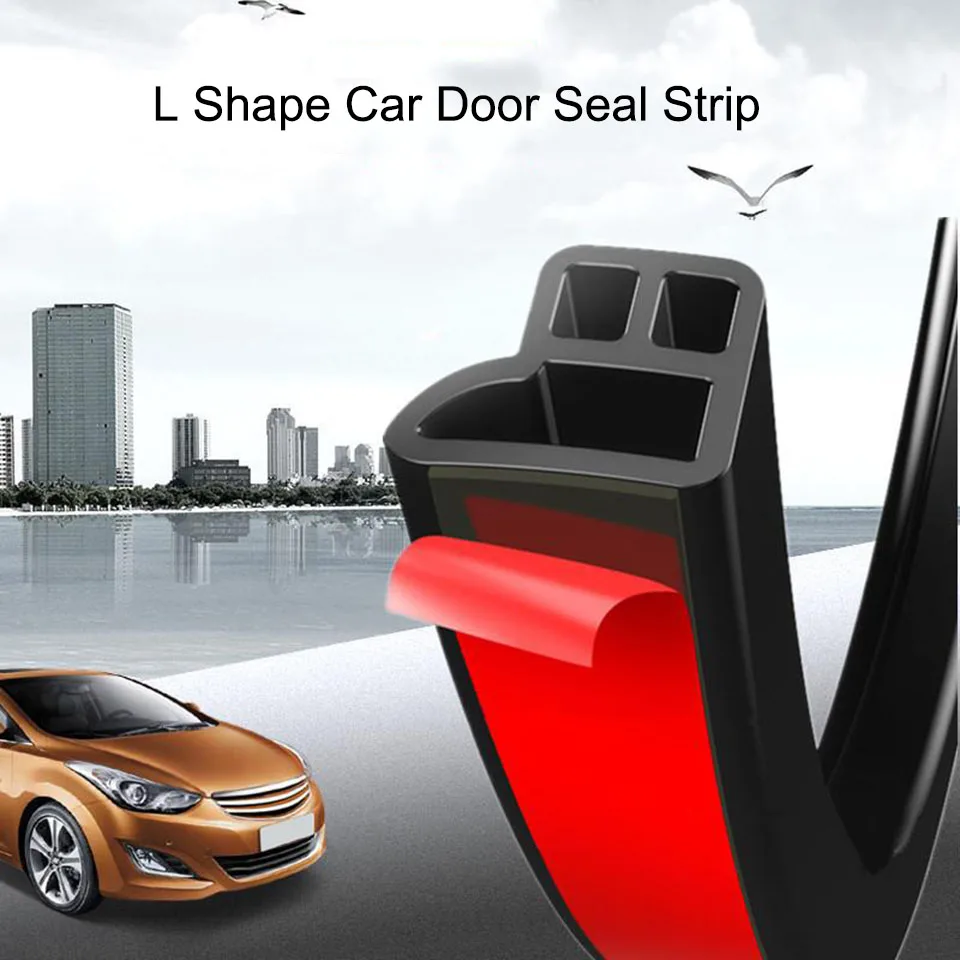 4 м L Форма автомобиля уплотнитель для дверей Авто звукоизоляция Пылезащитная